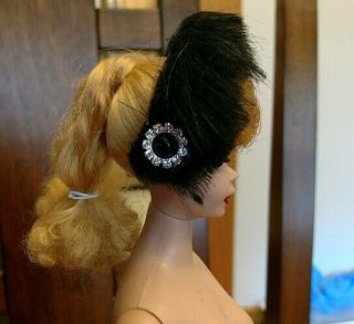 Barbie Hats For Vintage Barbie Clothes Headband Black Fur Design Limited