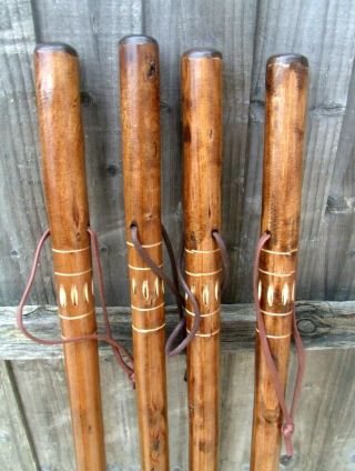 Large Hiking Solid Carved Wood Walking Stick/cane Thick Chestnut Wood Sticks 46 "
