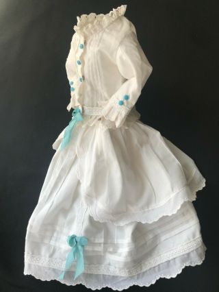 Long French Fashion Doll Dress Antique Style for 18 - 19in Antique Doll 5