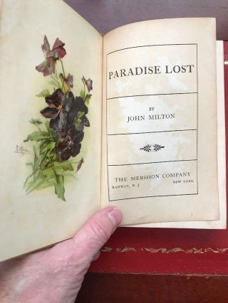 Antique Paradise Lost,  John Milton - The Mershon Company - RARE 4