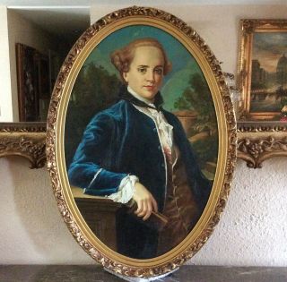 Antique Style Oil Painting Portrait Of A Young Gentleman O/c European Art Framed