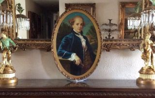 Antique Style Oil Painting Portrait of a Young Gentleman O/C European Art Framed 2