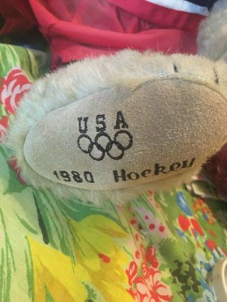 Vintage Cooperstown Teddy Bear - Hockey 1980 Miracle on Ice L.  E. 3
