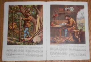 c1880 Antique Children ' s Book McLoughlin Bros Robinson Crusoe Aunt Kate ' s Series 3