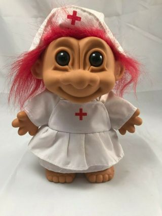 Vintage Russ Nurse Troll Doll 8 " Larger Size Medical