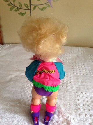 Vintage 1991 Tyco California Girl Doll with Rollerblades Great 16 