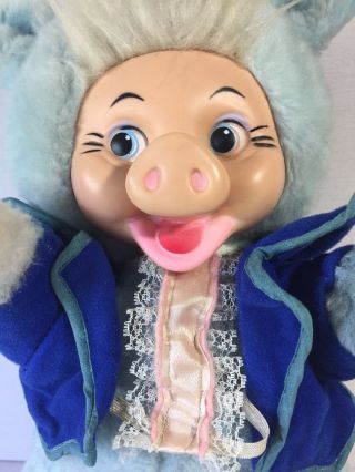 Vintage Pig Plush Rubber Plastic Face