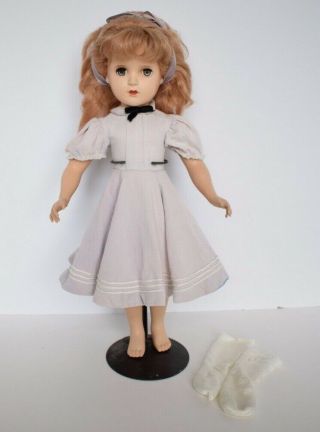 Vintage Madame Alexander Doll Alice In Wonderland Tagged Dress Margaret Face
