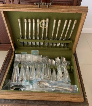 Wallace Olympia 54 Pc Sterling & Stainless Flatware Set 5