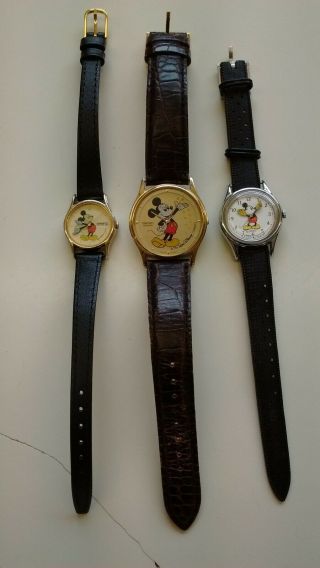 Vintage Mens Seiko Walt Disney Mickey Mouse Watch Stars 5p31 - 7009.