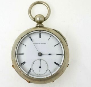 1866 Waltham Appleton Tracy & Co 18 Size 15j Keywind Pocket Watch Runs No Reserv