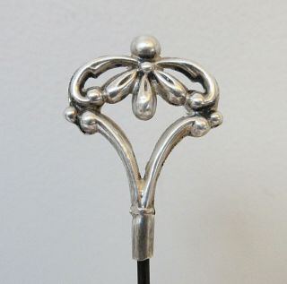 Antique Hatpin Pearce & Thompson Sterling Silver Floral