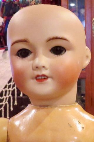 Antique 17 " French Bisque Unis France 301 Doll W/cryer & Kiss Throwing Body
