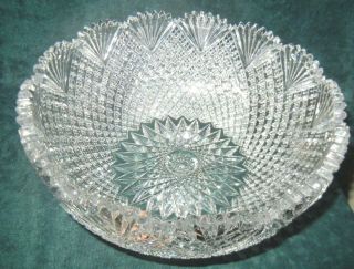 Antique American Brilliant Cut Glass Bowl Unknown Maker
