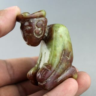 2.  4  China Old Jade Chinese Hand - Carved Ancient People Statue Jade Pendant 0453