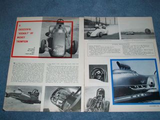 1960 Mickey Thompson Assault I Vintage Article Land Speed Record Holder