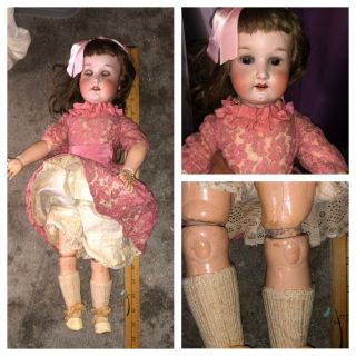 Rare 20” Antique German Doll Heubach Koppelsdorf Thuringia Ball And Joint