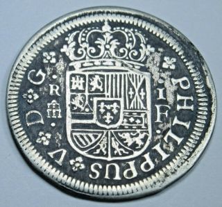 1721? Spanish Silver 1 Reales Piece Of 8 Real Old Antique Colonial Pirate Coin
