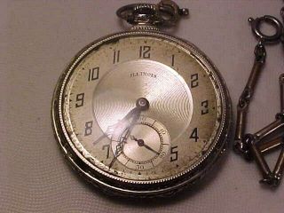 Antique 1923 Illinois 17 Jewel 12s Pocket Watch / " The Garland "