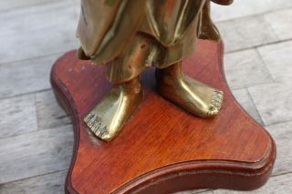 CHINESE LATE MING EARLY QING DYNASTY BRONZE IMMORTAL STATUE LUOHAN 9