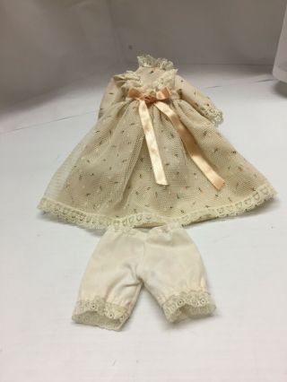 Vintage Miniature Doll Clothes Cotton Dress For German - French,  China Doll For 8 "