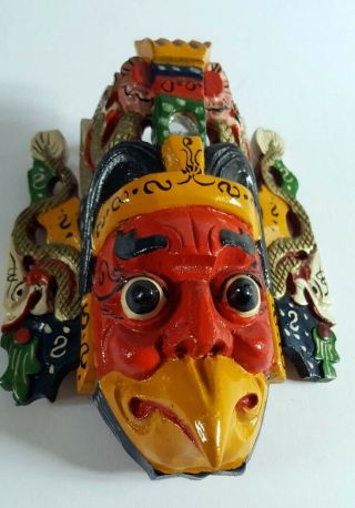 Chinese/ Oriental Vintage Wooden Mask Hand Painted