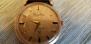 Vintage Men’s Watch Lucien Piccard Seashark 14 K Gold.  Model