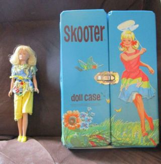 Vintage Skooter Doll Carrying Case And Skooter Doll 1960 