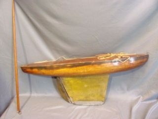 Antique Pond Yacht Boat Sailboat 35 