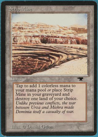 Strip Mine (a Even) Antiquities Spld Land Uncommon Magic Card (32968) Abugames