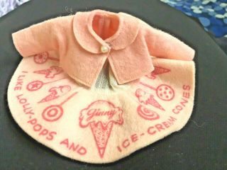 Vintage Vogue Ginny Doll ❤ Adorable Pink Ice Cream & Lollipops Dress/Coat RARE 8