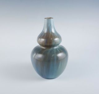 Antique Early 20th century Art Nouveau Ashby Guild Compound Curve Gourd Vases 2
