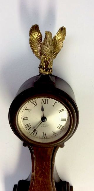 Antique Seth Thomas Wooden Banjo Clock 5