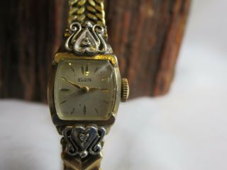 Vintage Elgin 10k Rgp Bezel Ladies Wristwatch For Repair Rp4