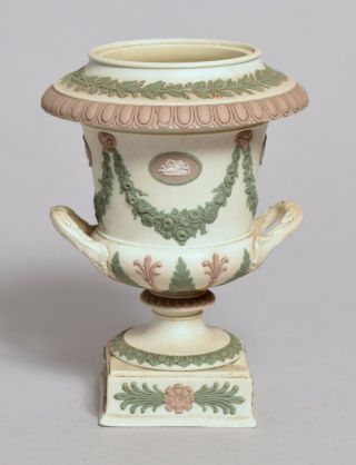 A Rare Antique Wedgwood Tri Colour Jasper Ware Jasperware Urn Vase