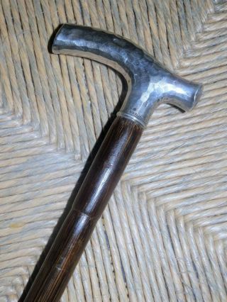 Antique Sterling Silver Top,  Partridge Wood Walking Stick/cane.