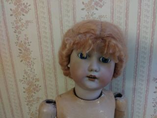 Vintage Doll Wig Size 13 - 14 Strawberry Blonde Mohair