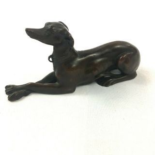 Vintage Jennings Brothers Jb Bronze Metal Greyhound Dog Figurine Jb5