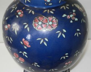 Fine Antique Chinese Bleu Poudre & Gilt Baluster Vase - Kangxi Period c1662 - 1722 8