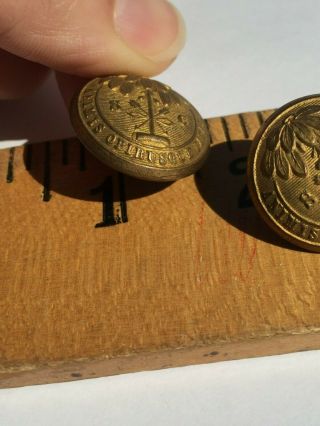 2 non dug Civil War era South Carolina state seal buttons 