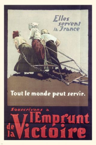 Victory Loan Vintage Ad Poster War Propaganda French Canada 1918 24x36 Rare