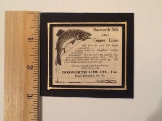 Vintage Fishing Ad,  National Sportsman (may 1923),  Bosworth Silk Lines