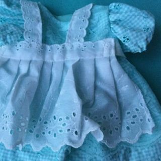 Vintage 1960s Chatty Cathy Blue Gingham Dress,  Apron,  Panties - In Great Shape