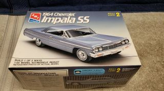 Vintage Amt 1964 Chevrolet Impala Ss 1/25 Scale Boxed