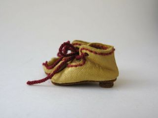 Tiny Handmade Leather Doll Shoes for antique doll 1 - 3/16 in (28 mm) 6