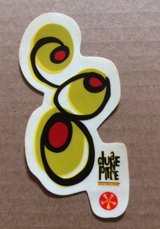 Vintage Duane Pitre Green Olive Alien Workshop Skateboard Sticker Rare Aws