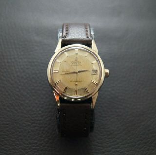Vintage Omega Constellation Pie Pan Gold & Steel Automatic Cal.  561 Ref.  14393