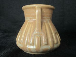 Antique Pair 1920 ' s Art Deco Roseville Matte Pottery Handled Vase (4 