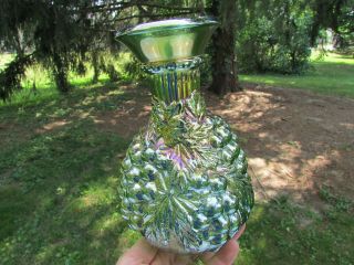 Imperial Grape Antique Carnival Art Glass Water Carafe Green Very Scarce