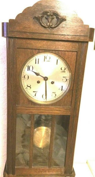 Vintage Art Deco Chime Pendulum Wall Clock 50’s